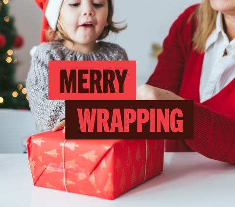 Casey Central Merry Wrapping Christmas gift wrap